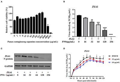 Panax Notoginseng Saponins Suppress Type 2 Porcine Reproductive and Respiratory Syndrome Virus Replication in vitro and Enhance the Immune Effect of the Live Vaccine JXA1-R in Piglets